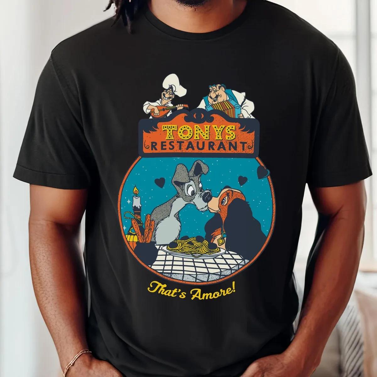 Lady And Tramp Tonys Restaurant Thats Amore Shirt 4