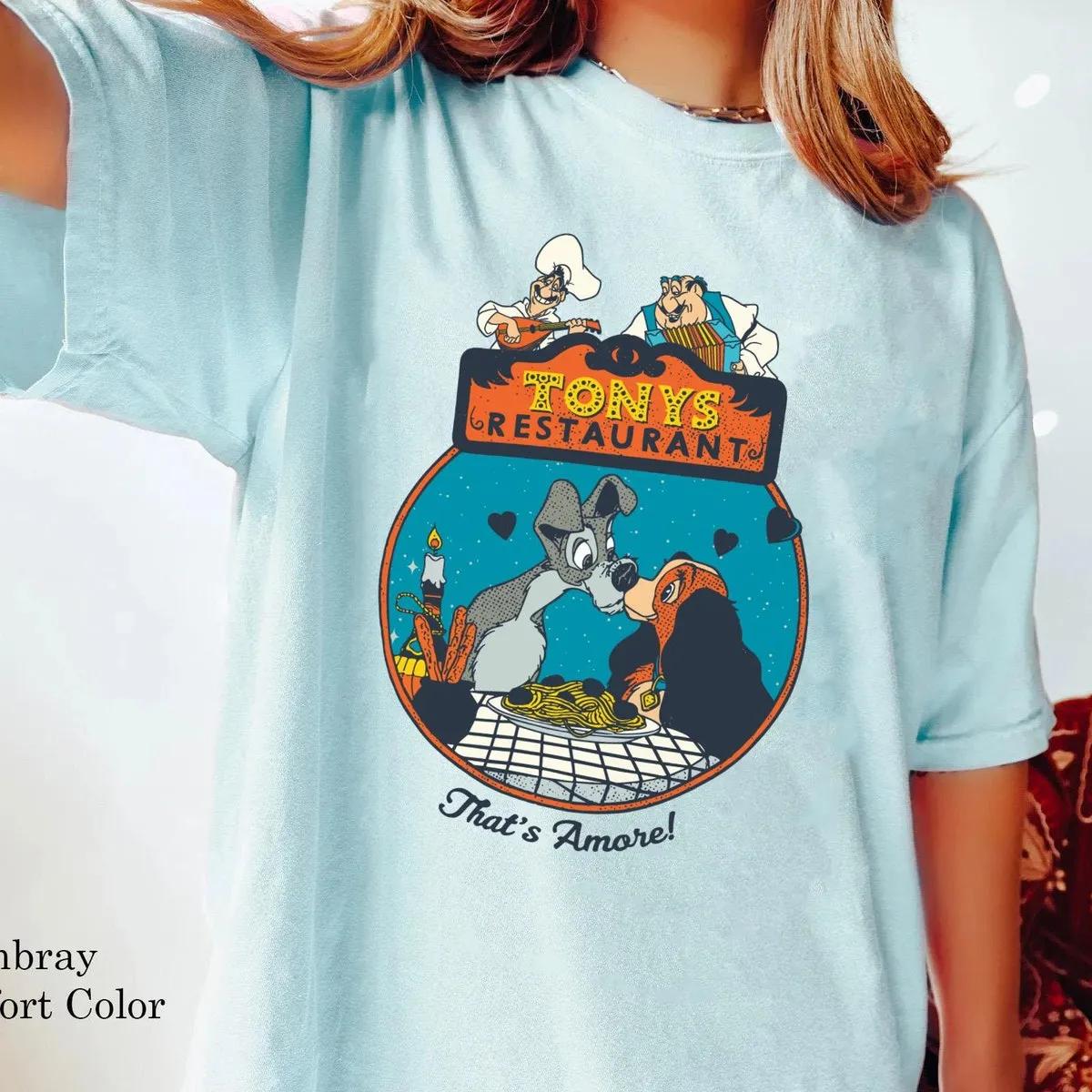 Lady And Tramp Tonys Restaurant Thats Amore Shirt 5