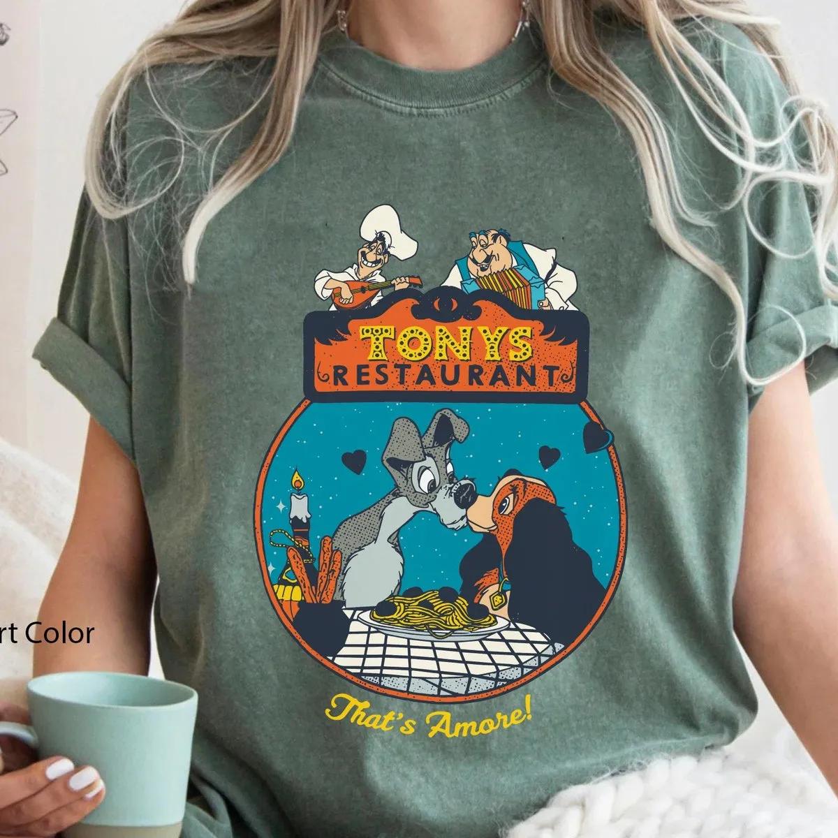 Lady And Tramp Tonys Restaurant Thats Amore Shirt 6