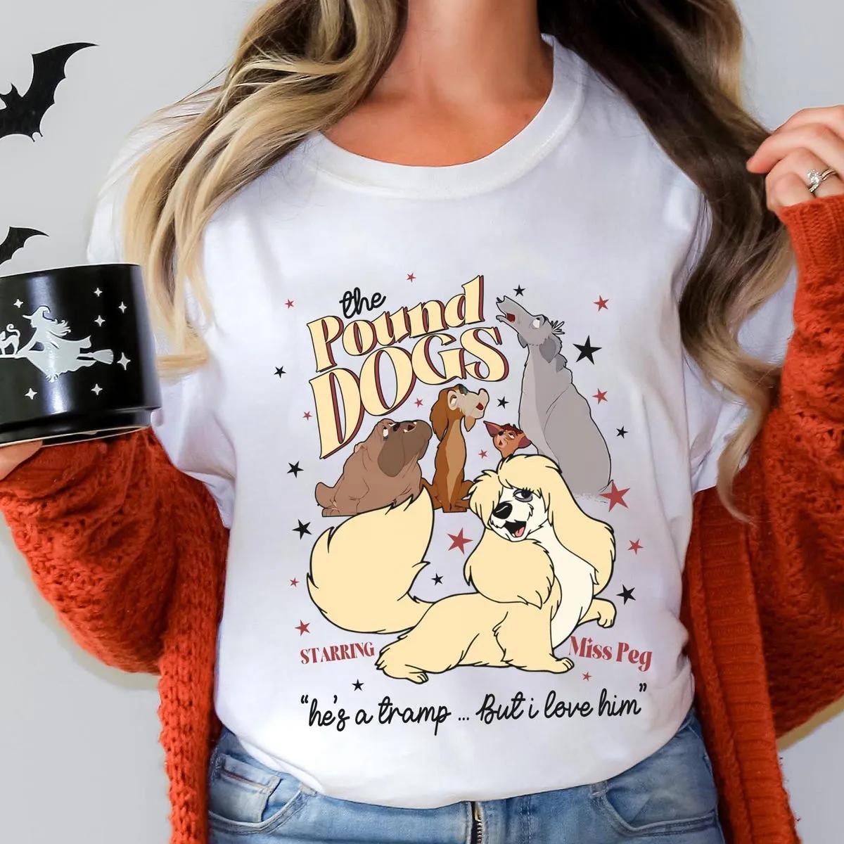 Lady and the Tramp Miss Peg and the Pound Dogs Disney Shirt 1 1