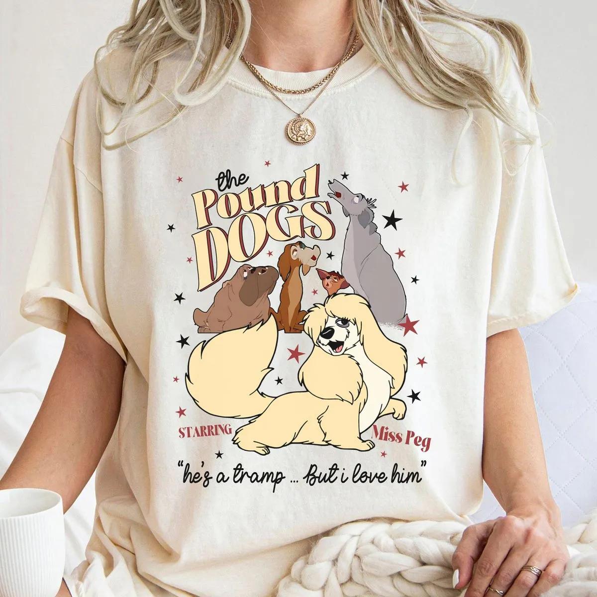 Lady and the Tramp Miss Peg and the Pound Dogs Disney Shirt 2 1