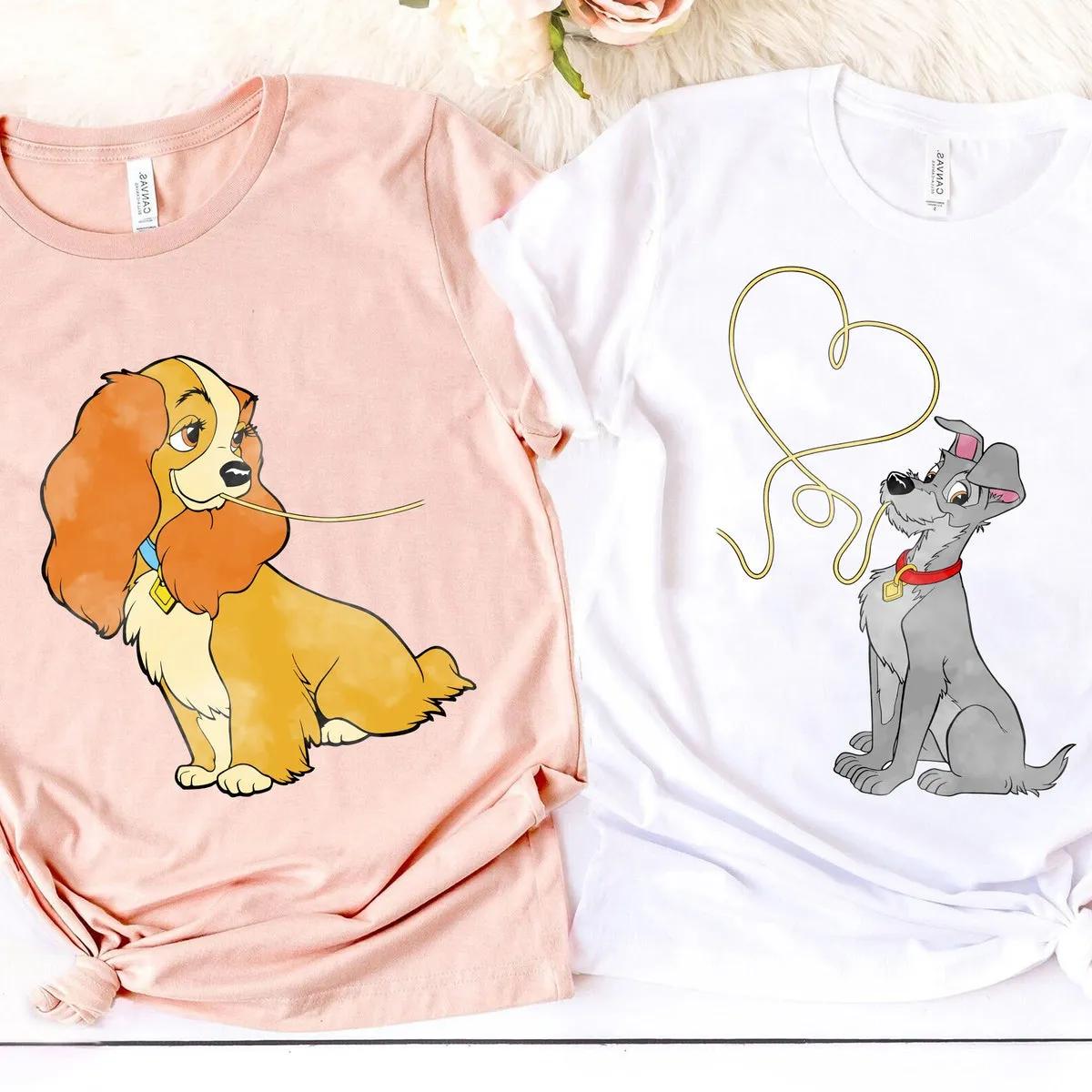 Lady and the Tramp Spaghetti Couples Disney Shirt 2 1