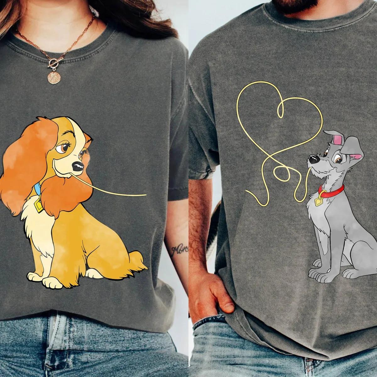 Lady and the Tramp Spaghetti Couples Disney Shirt 3 1