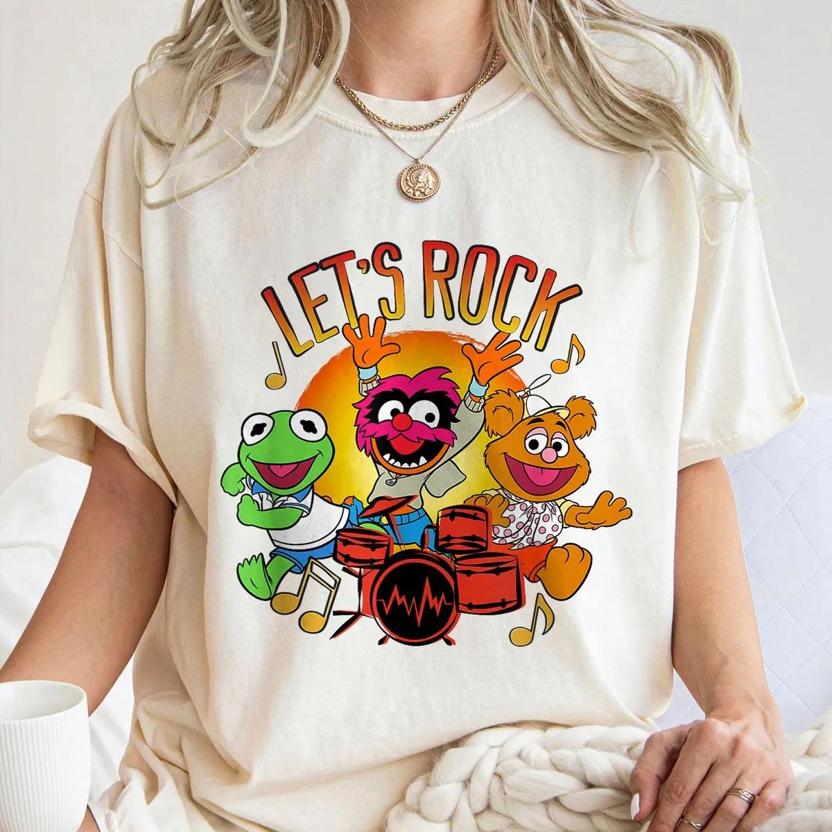 Lets Rock Group Kermit Fozzie Animal Shirt 2