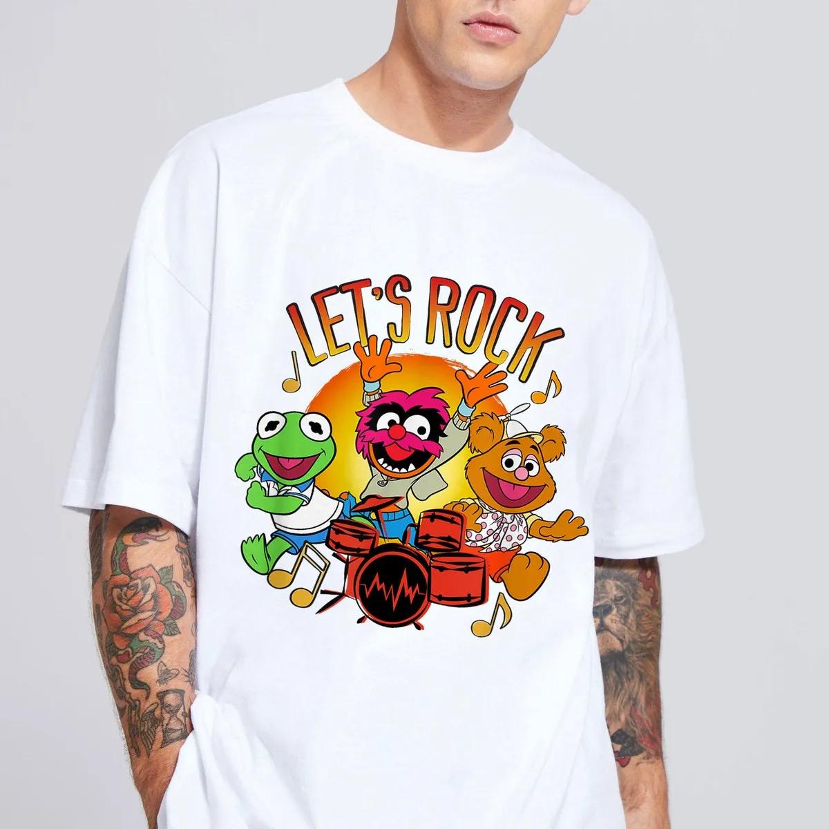 Lets Rock Group Kermit Fozzie Animal Shirt 4