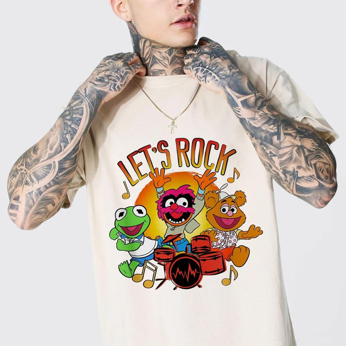 Lets Rock Group Kermit Fozzie Animal Shirt 5