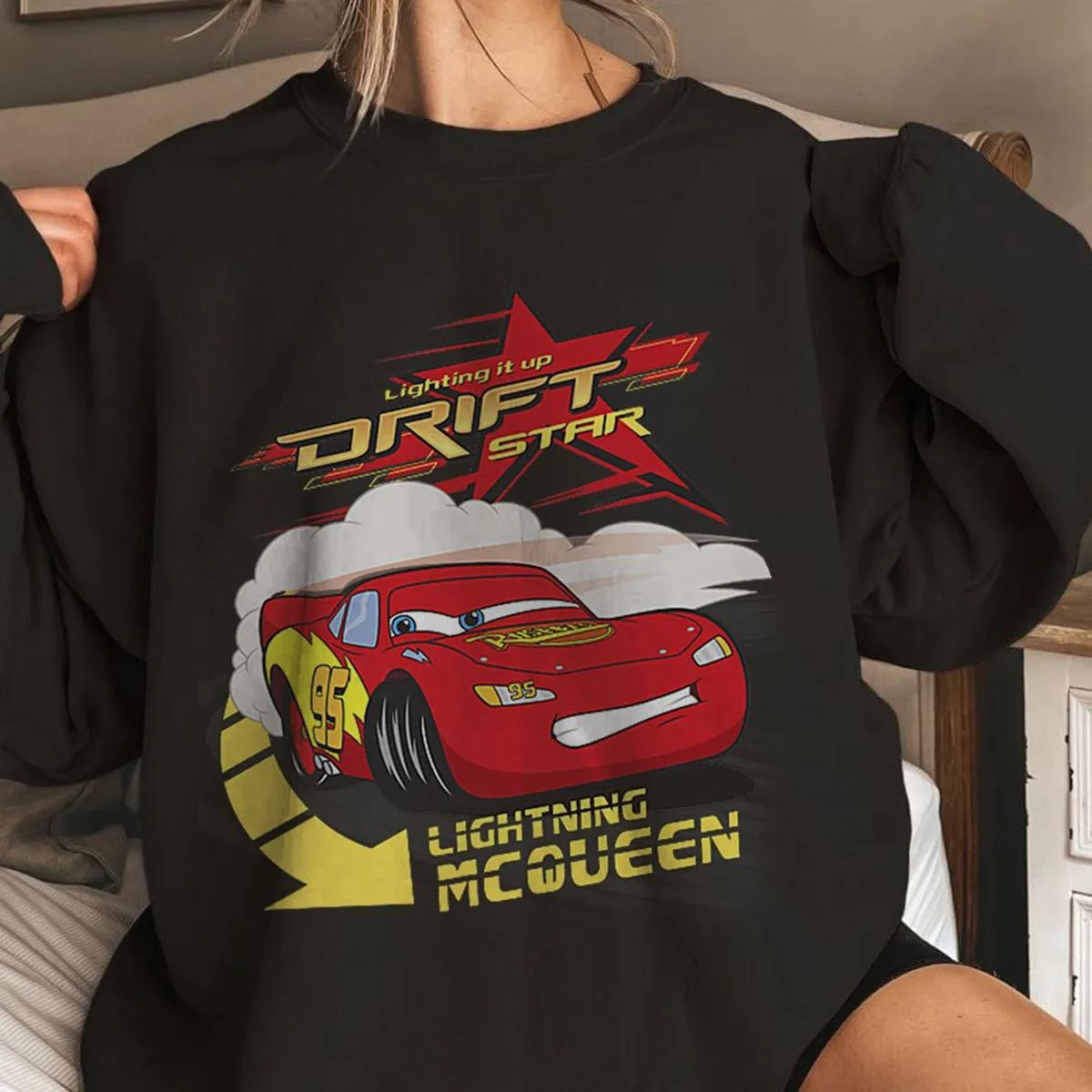 Lighting It Up Drift Star McQueen World Grand Prix Cars Shirt 3