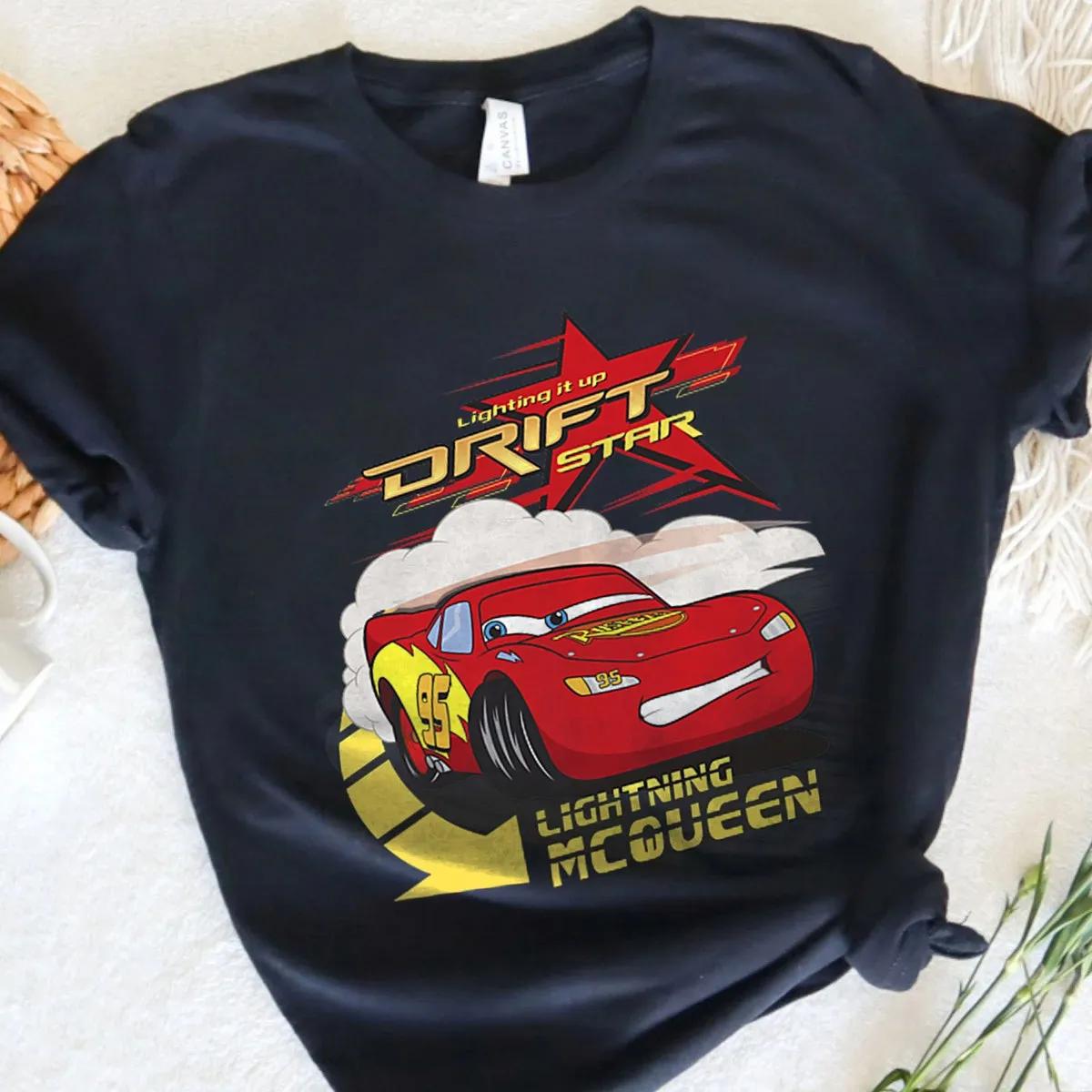 Lighting It Up Drift Star McQueen World Grand Prix Cars Shirt 4