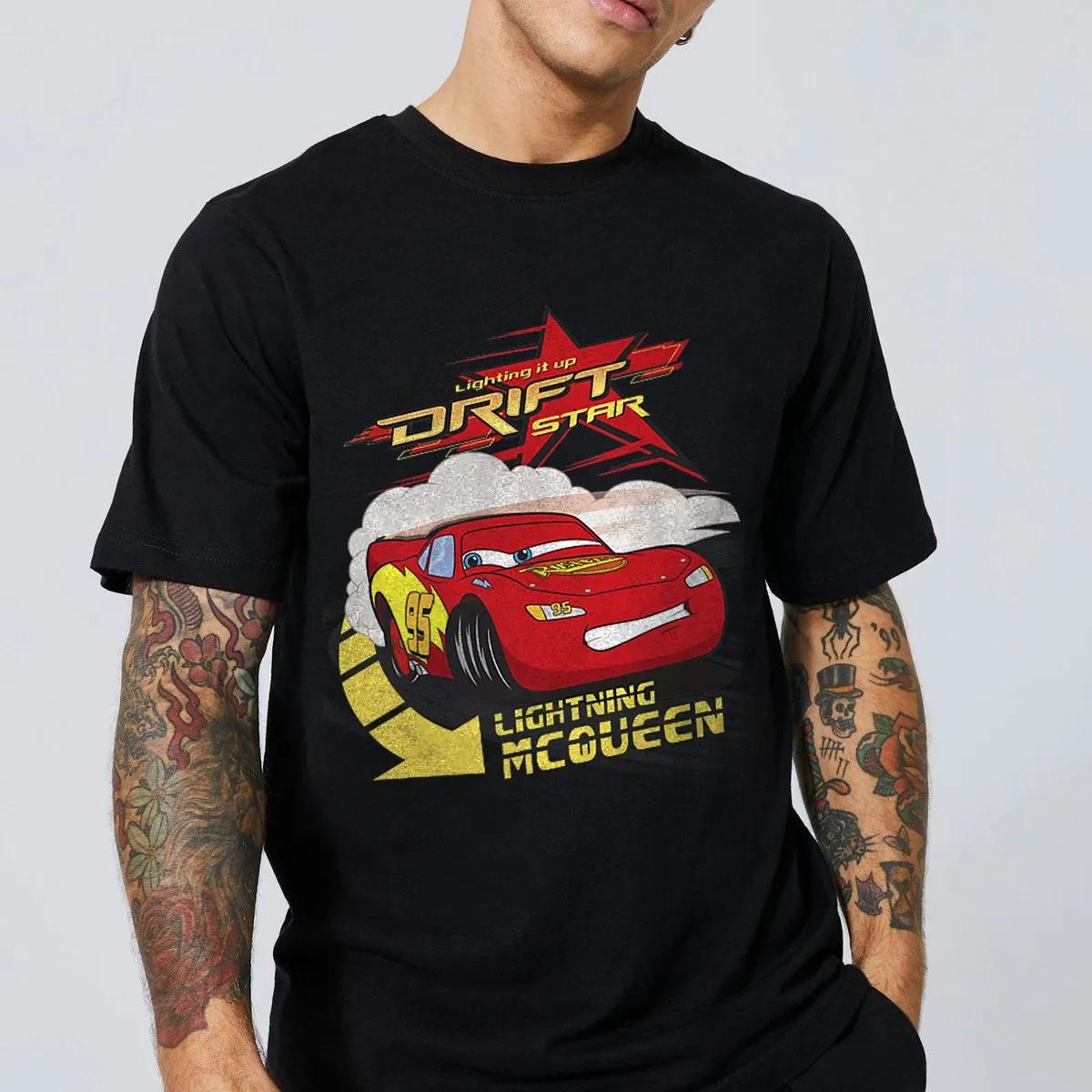 Lighting It Up Drift Star McQueen World Grand Prix Cars Shirt 5