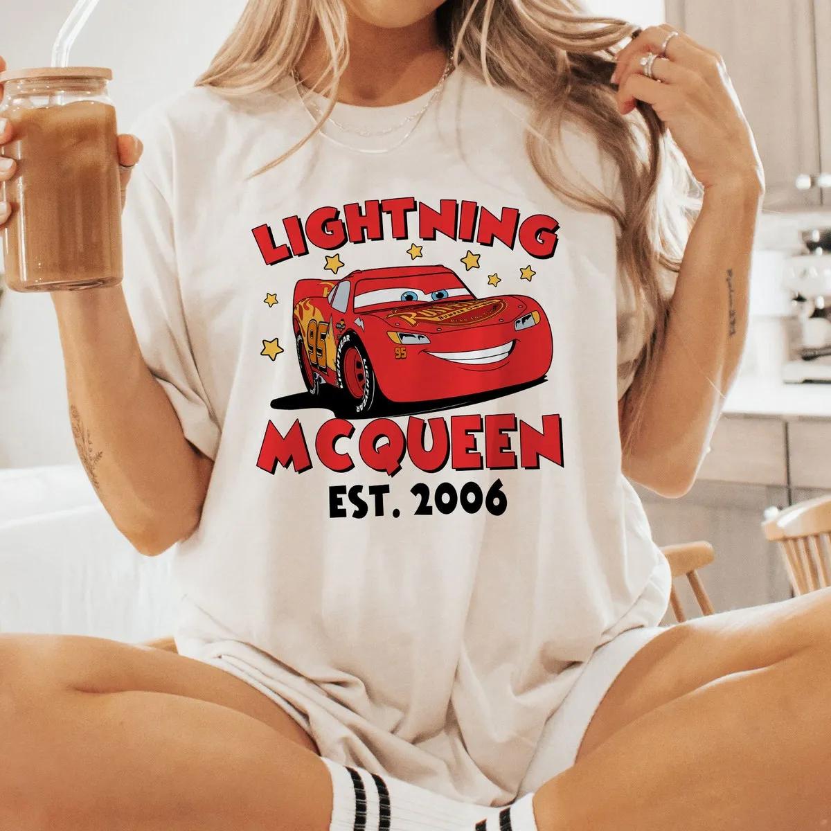 Lightning Mcqueen Est 2006 Vintage Retro Cars Shirt 2 1