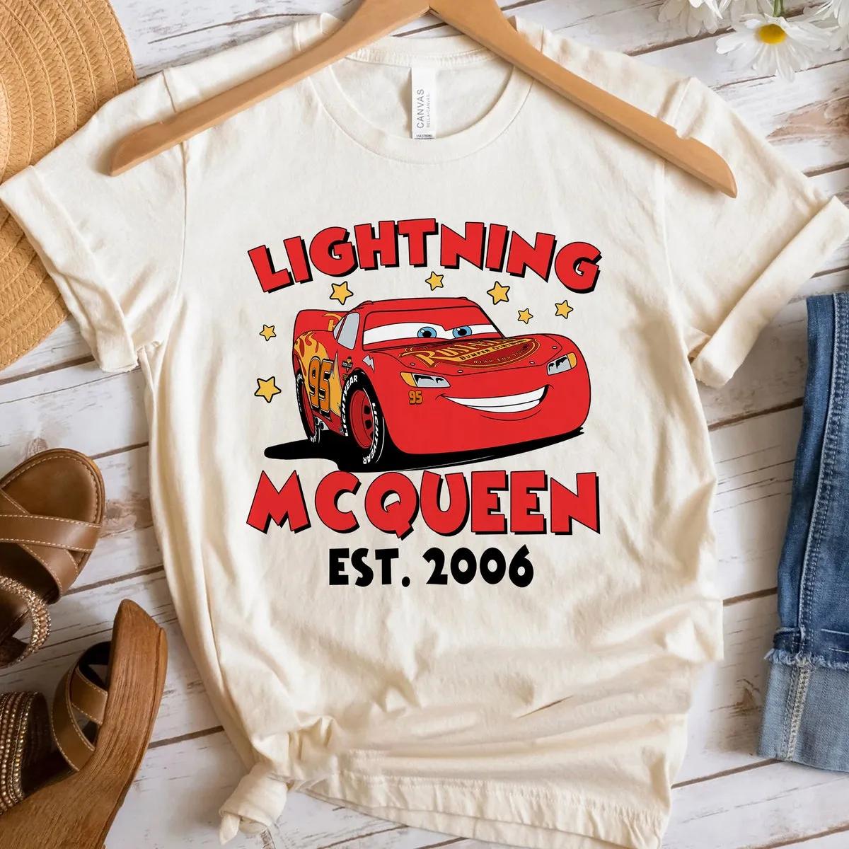 Lightning Mcqueen Est 2006 Vintage Retro Cars Shirt 5 1