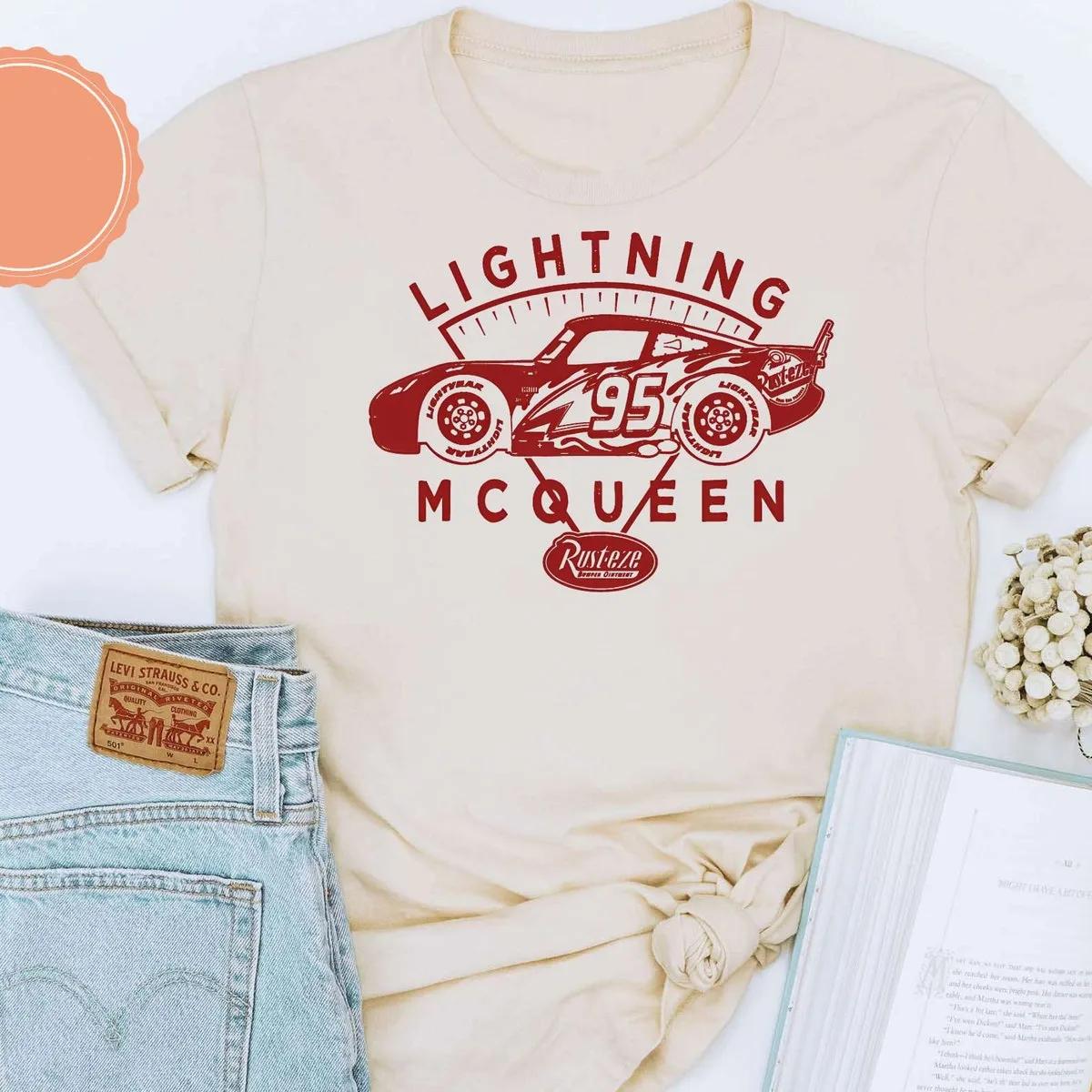 Lightning Mcqueen Profile Rust Eze Shirt Disney Cars Tee 2