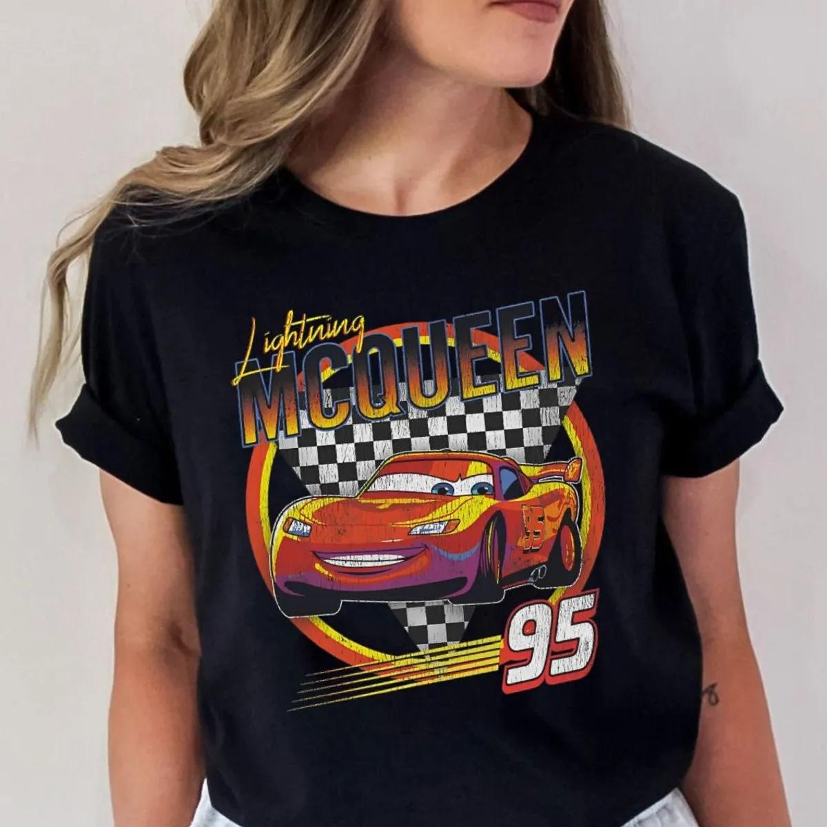 Lightning Mcqueen Race 95 Portrait Shirt Disney Cars Tee 1