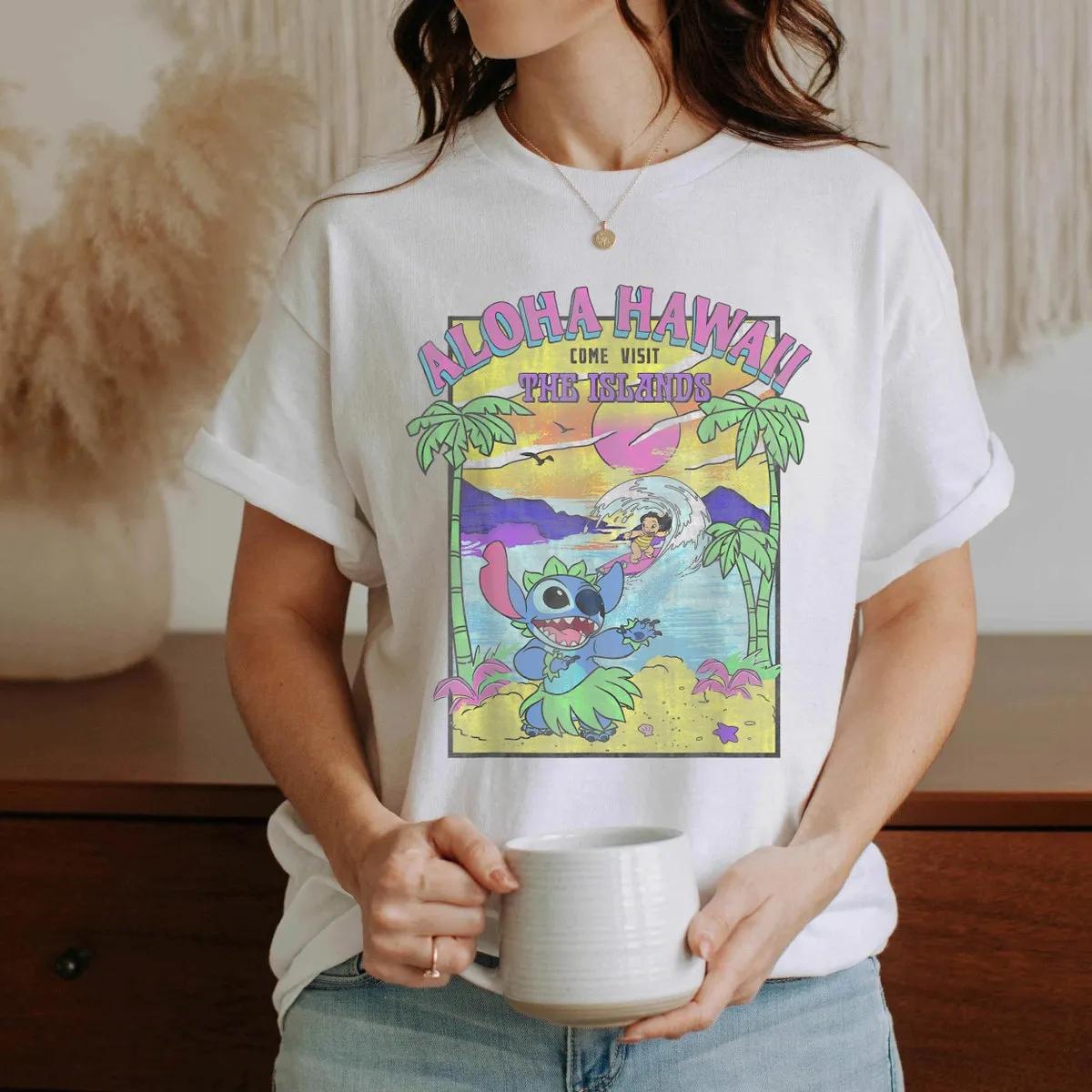 Lilo and Stitch Aloha Hawaii Come Visit The Islands Shirt 1