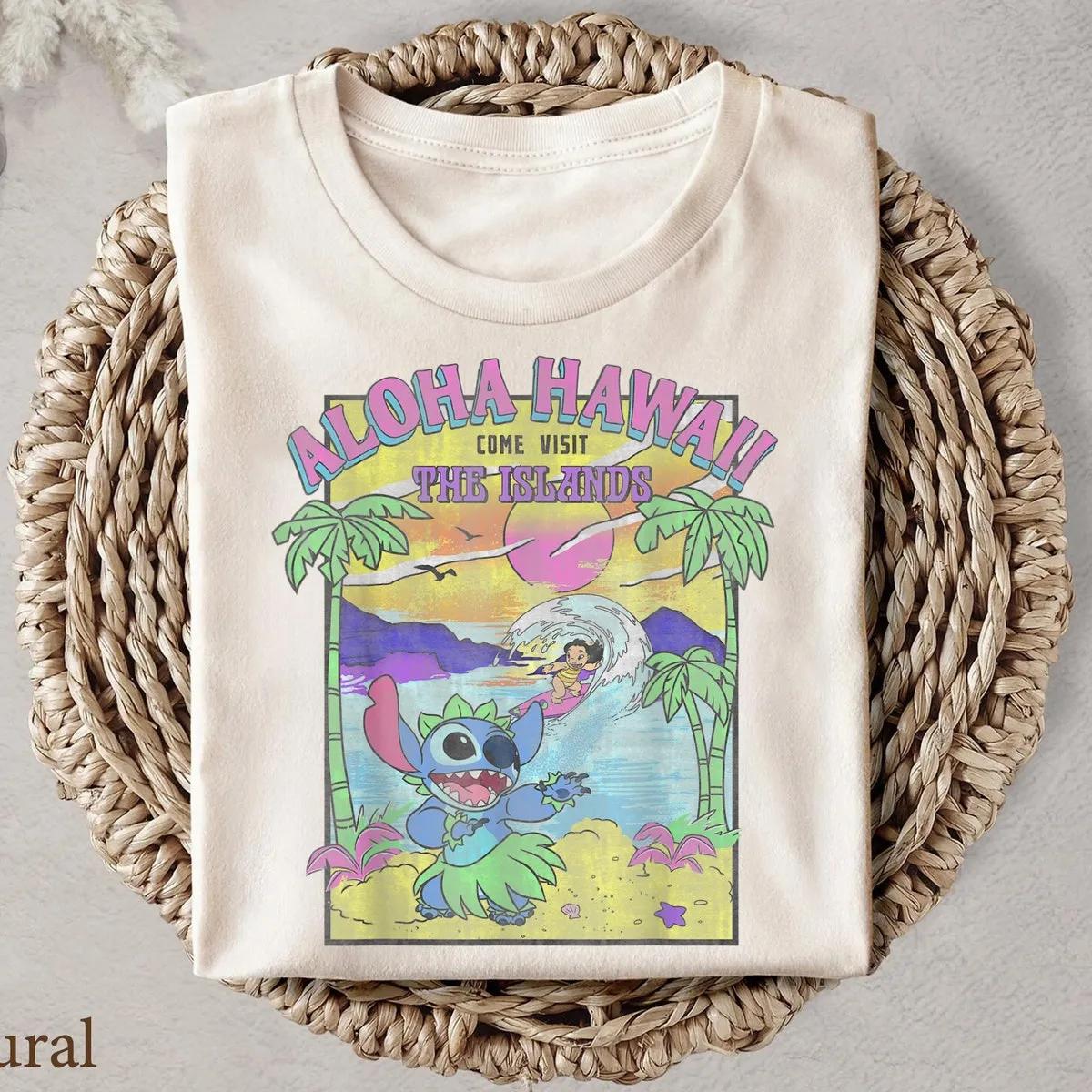 Lilo and Stitch Aloha Hawaii Come Visit The Islands Shirt 3