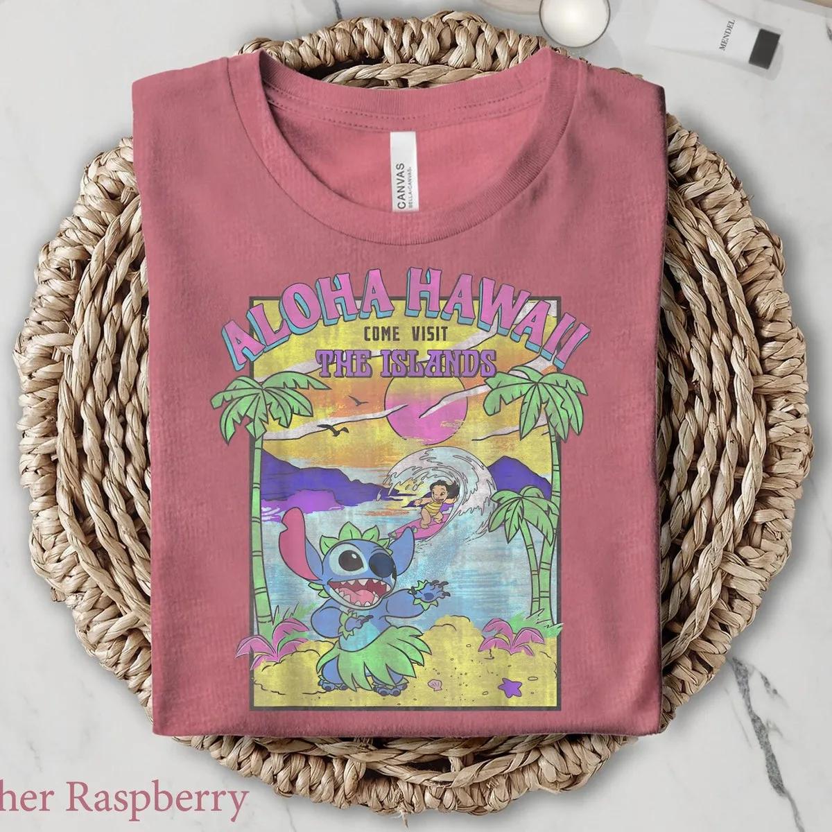 Lilo and Stitch Aloha Hawaii Come Visit The Islands Shirt 4