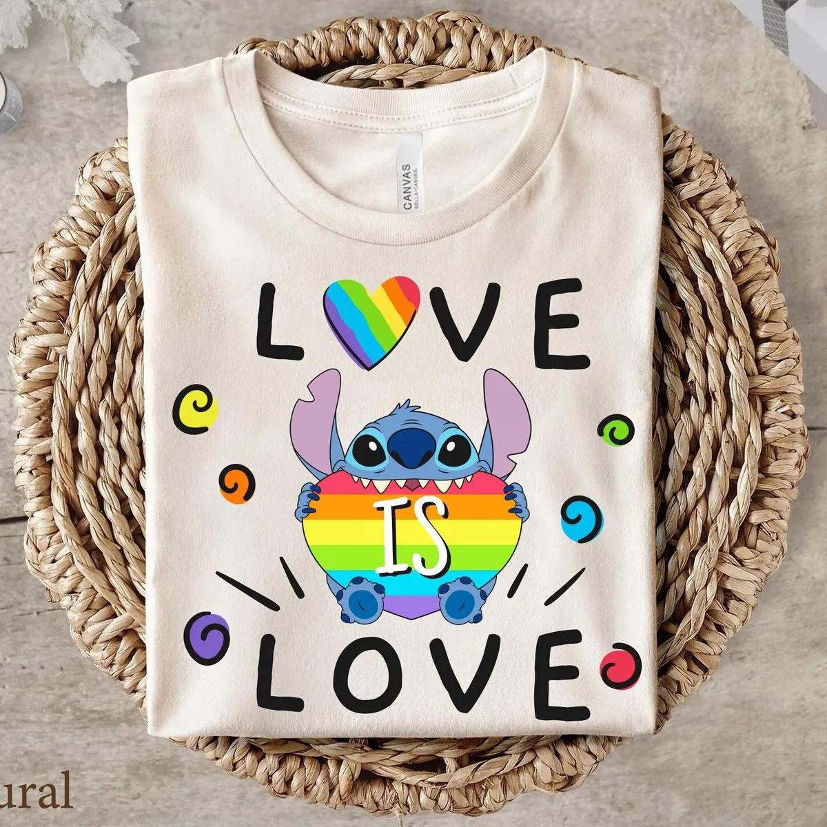 Love Is Love Stitch Disney Shirt 2