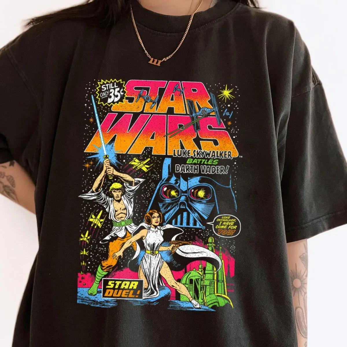 Luke Skywalker Leia Princess Darth Vade Star Duel Shirt 1