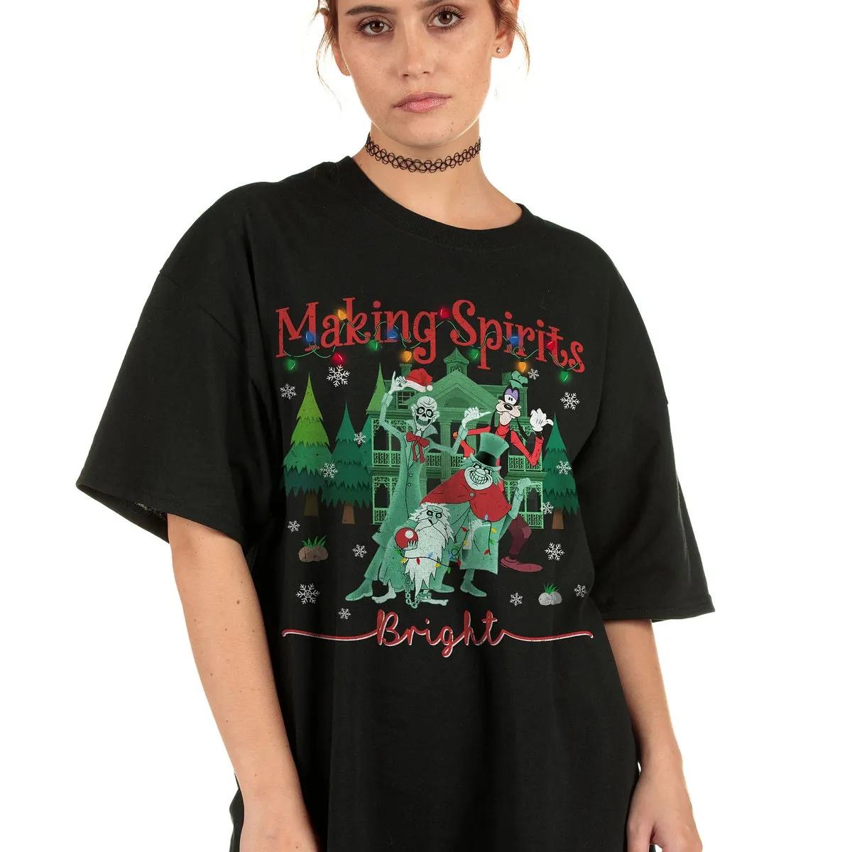 Making Spirits Bright Haunted Mansion Disney Shirt 2 1