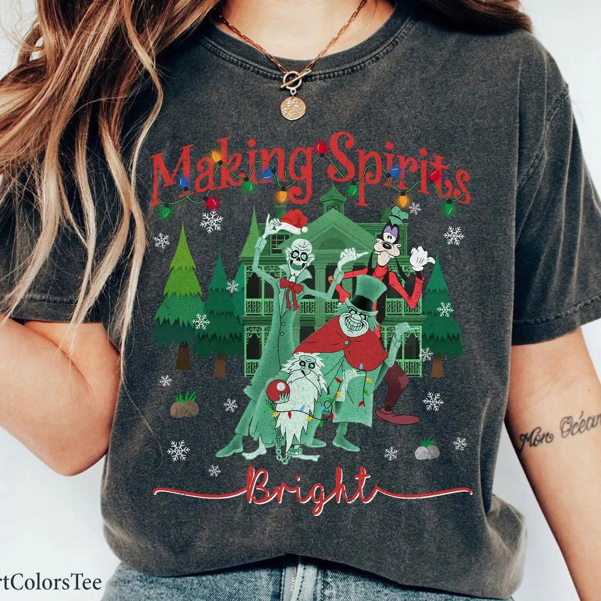 Making Spirits Bright Haunted Mansion Disney Shirt 3 1