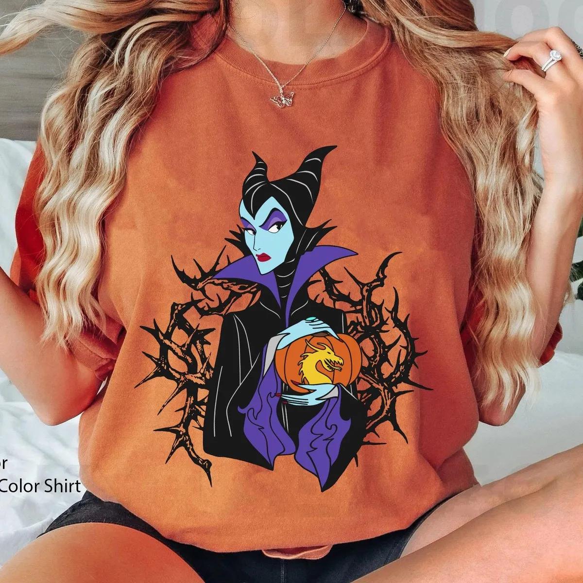 Maleficent Dragon Pumpkin Halloween Shirt 3