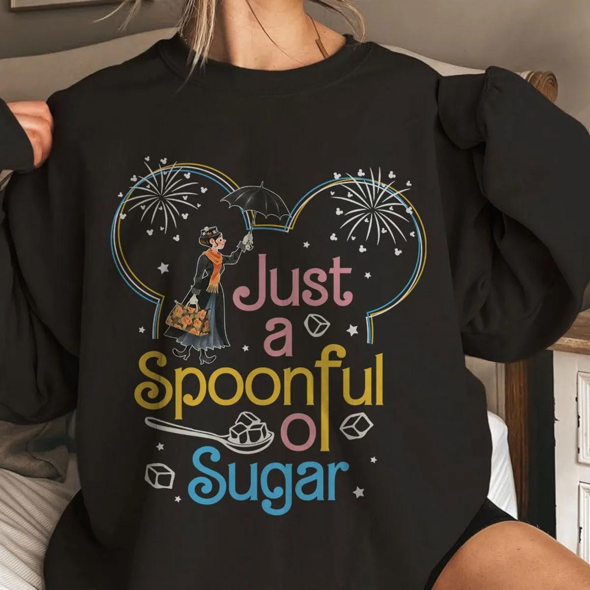 Mary Poppins Mickey Ears Just A Spoonful Of Sugar Disney Shirt 3 1