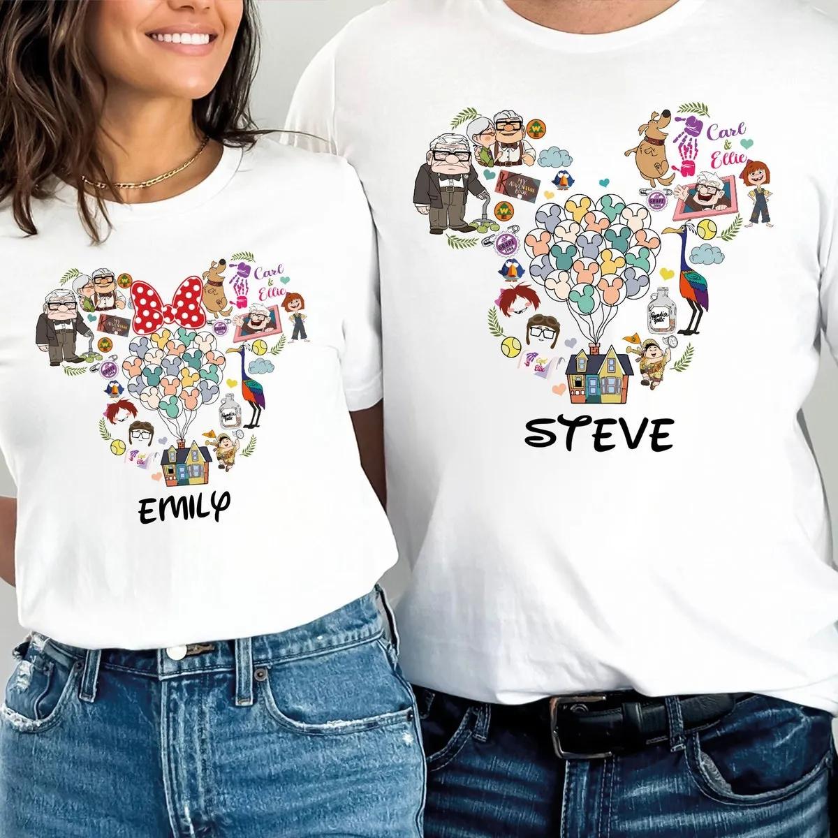 Matching Disney Up Carl Ellie Shirt Custom Disneyland Vacation Tee 2 1