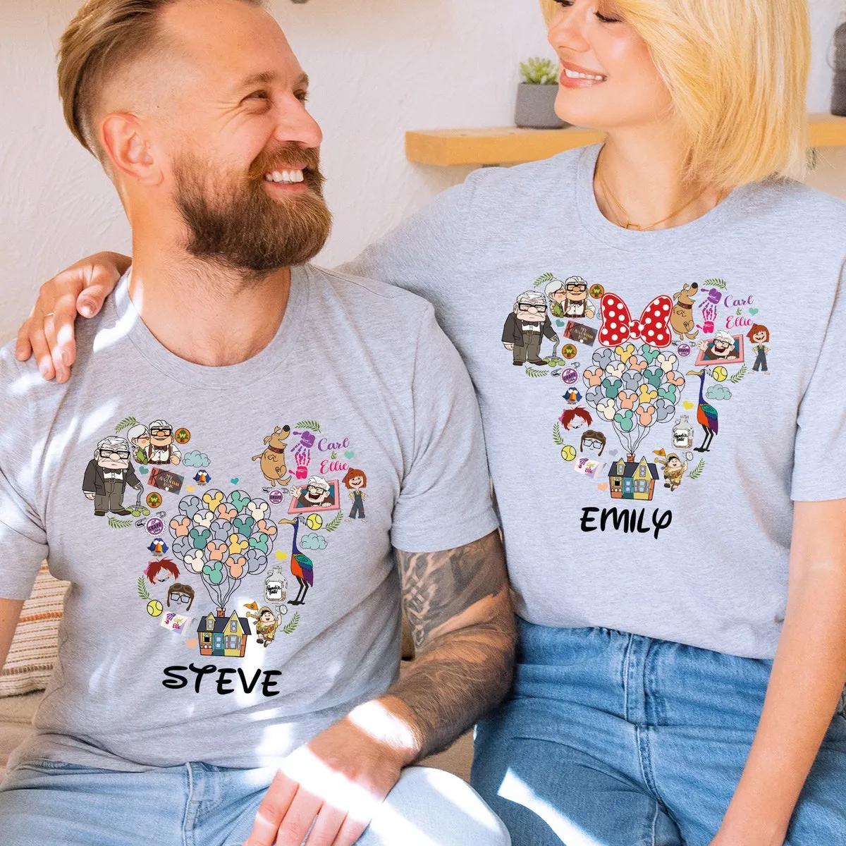 Matching Disney Up Carl Ellie Shirt Custom Disneyland Vacation Tee 3 1