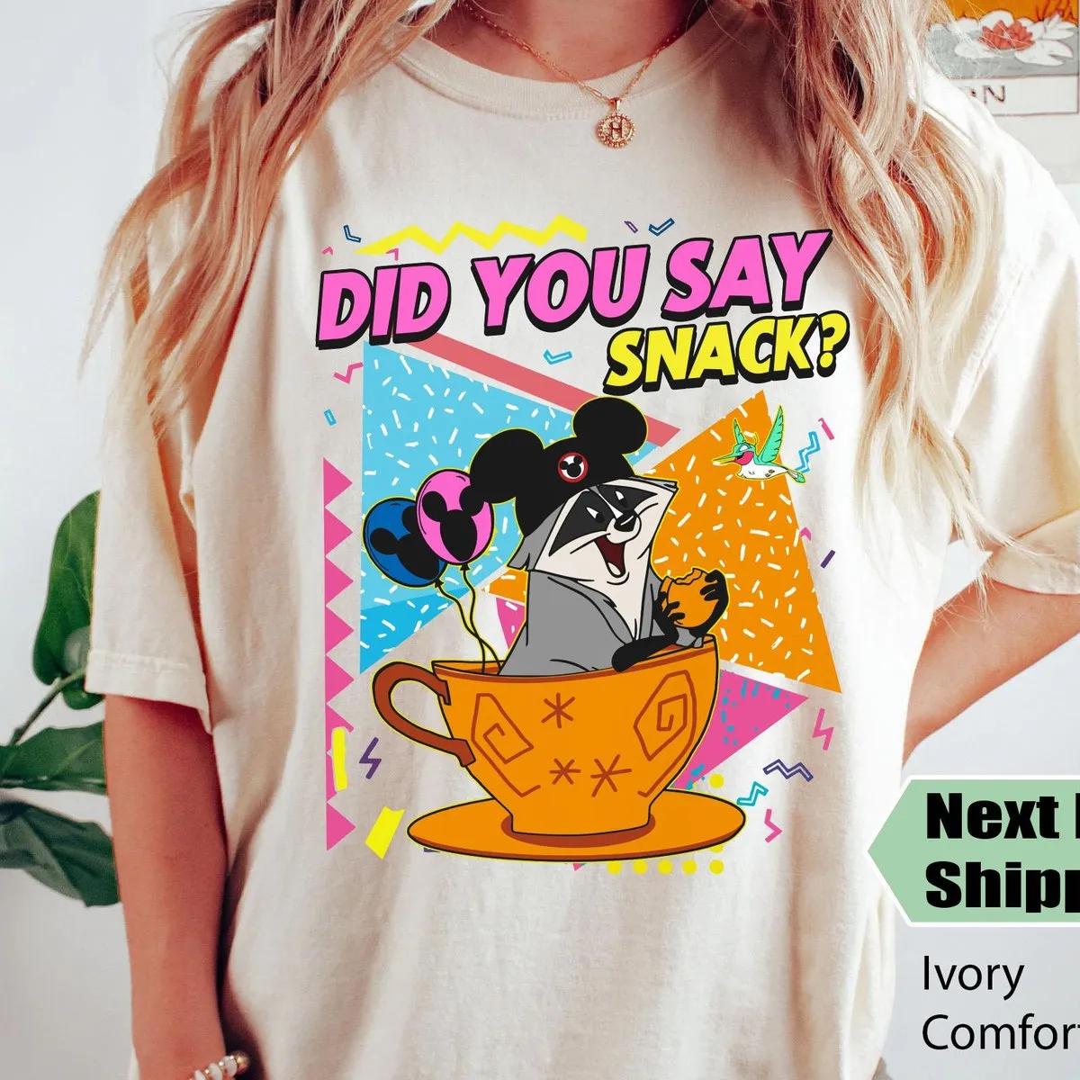 Meeko Raccoon And Flit Did You Say Snacks Shirt 1