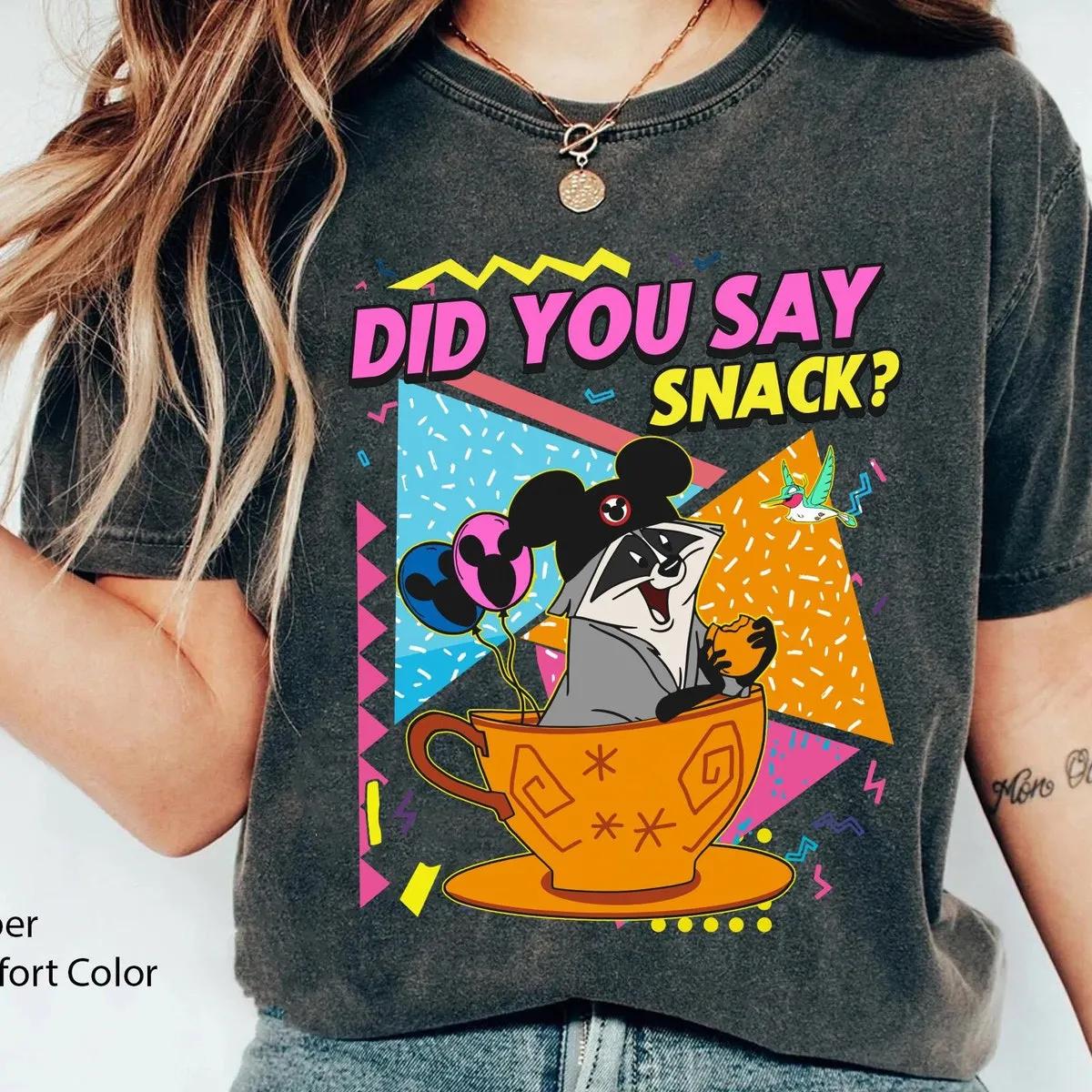 Meeko Raccoon And Flit Did You Say Snacks Shirt 2