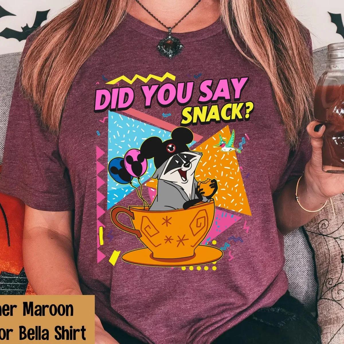 Meeko Raccoon And Flit Did You Say Snacks Shirt 5