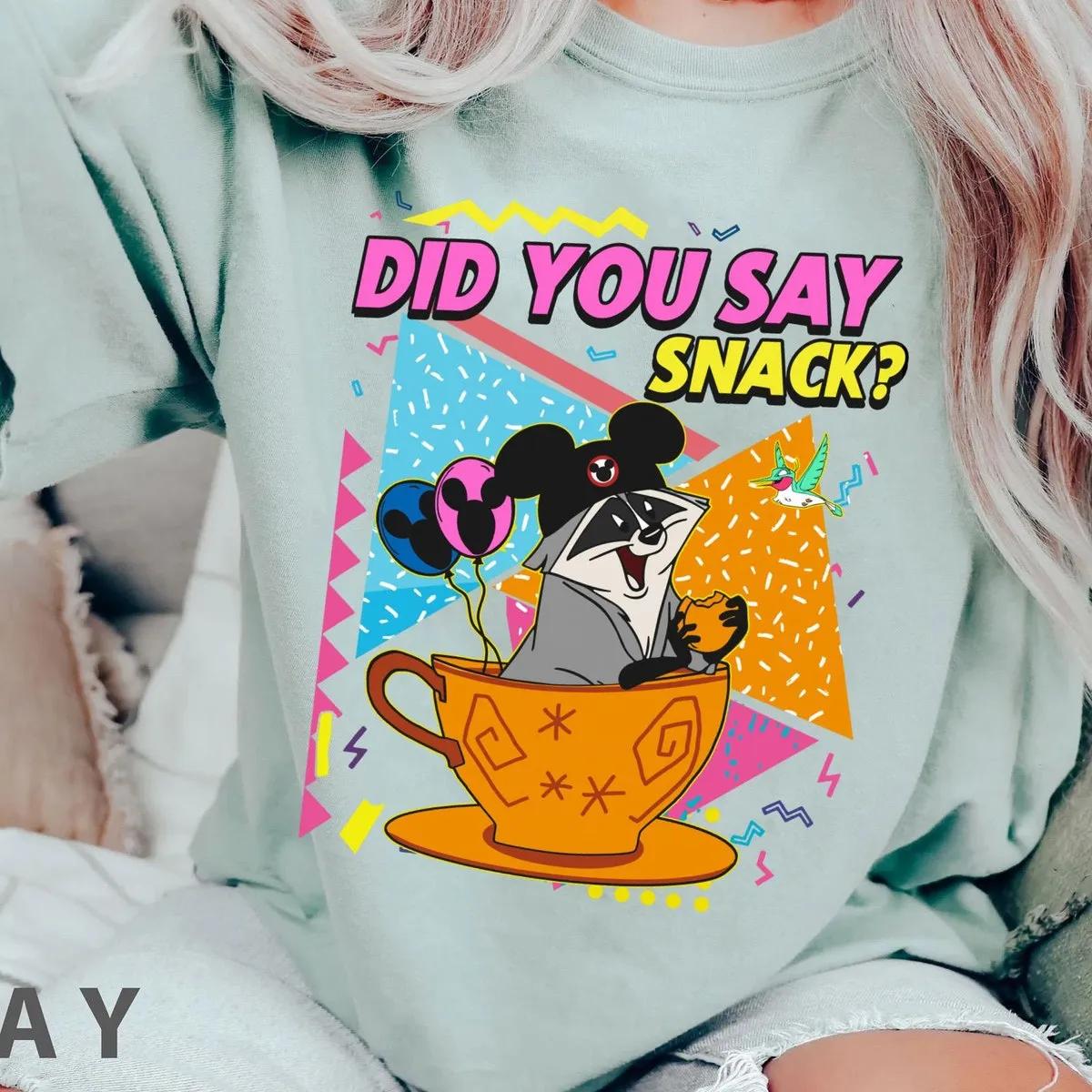 Meeko Raccoon And Flit Did You Say Snacks Shirt 6