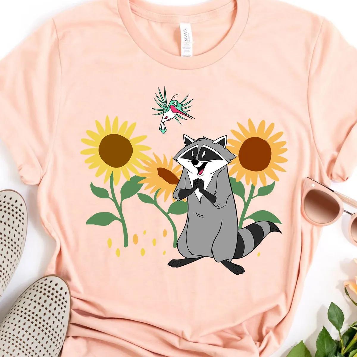 Meeko and Flit with Sunflower Floral Shirt 1