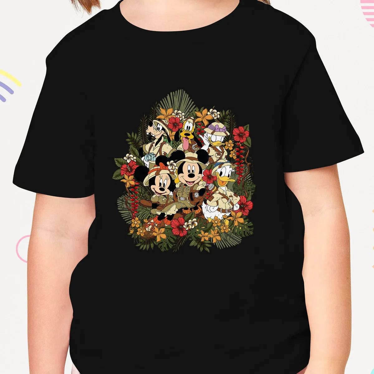 Mickey And Friend Floral Safari Floral Shirt 5