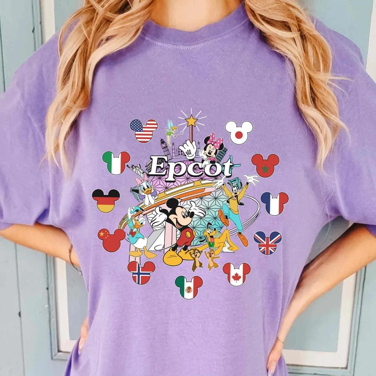 Mickey And Friends Epcot Country Flag Shirt 2