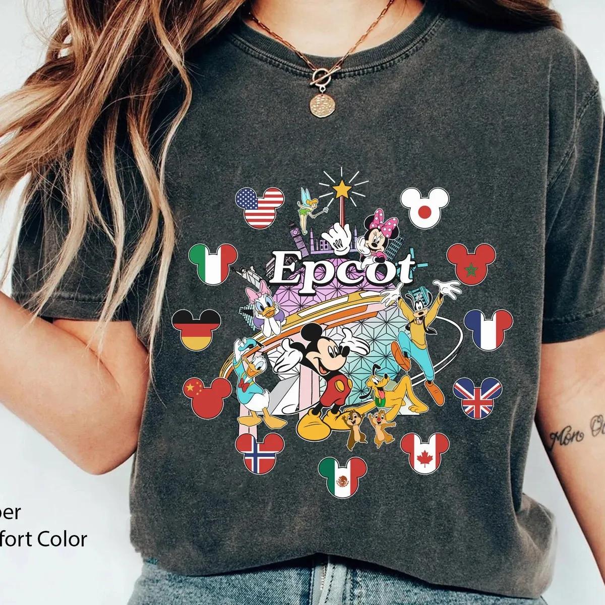 Mickey And Friends Epcot Country Flag Shirt 3