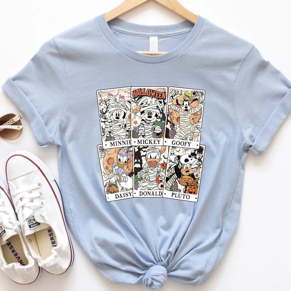 Mickey And Friends Tarot Cards Halloween Shirt 1