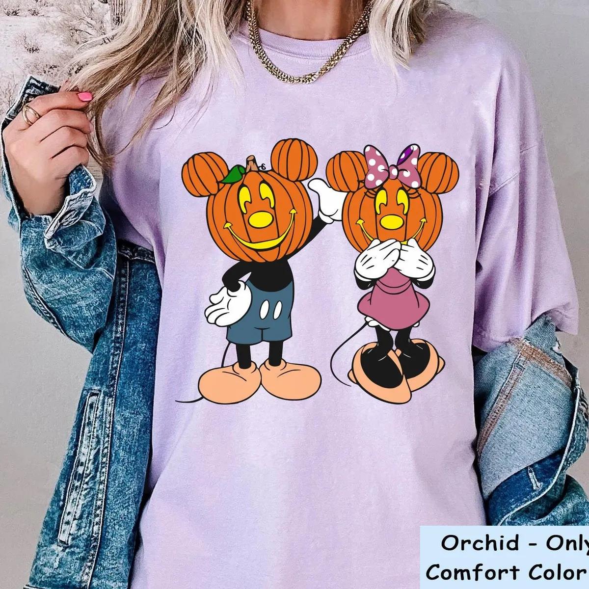 Mickey And Minnie Mouse Pumpkin Head Shirt 6