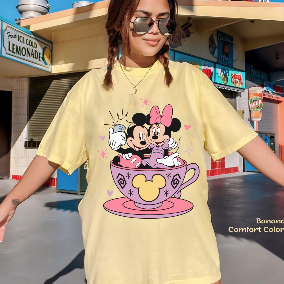 Mickey And Minnie Mouse Tea Cup Party Disney Shirt 2 1