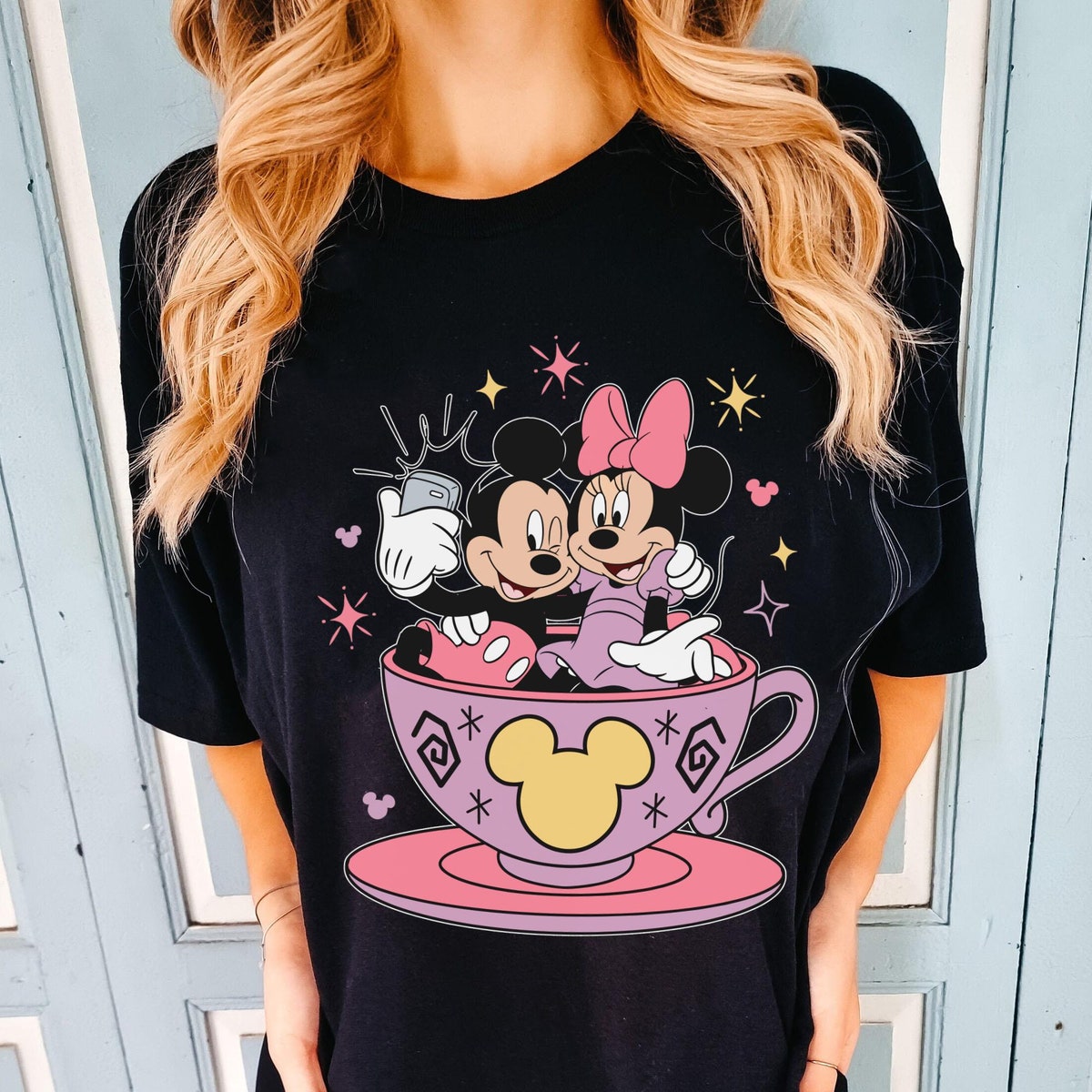 Mickey And Minnie Mouse Tea Cup Party Disney Shirt 3 1