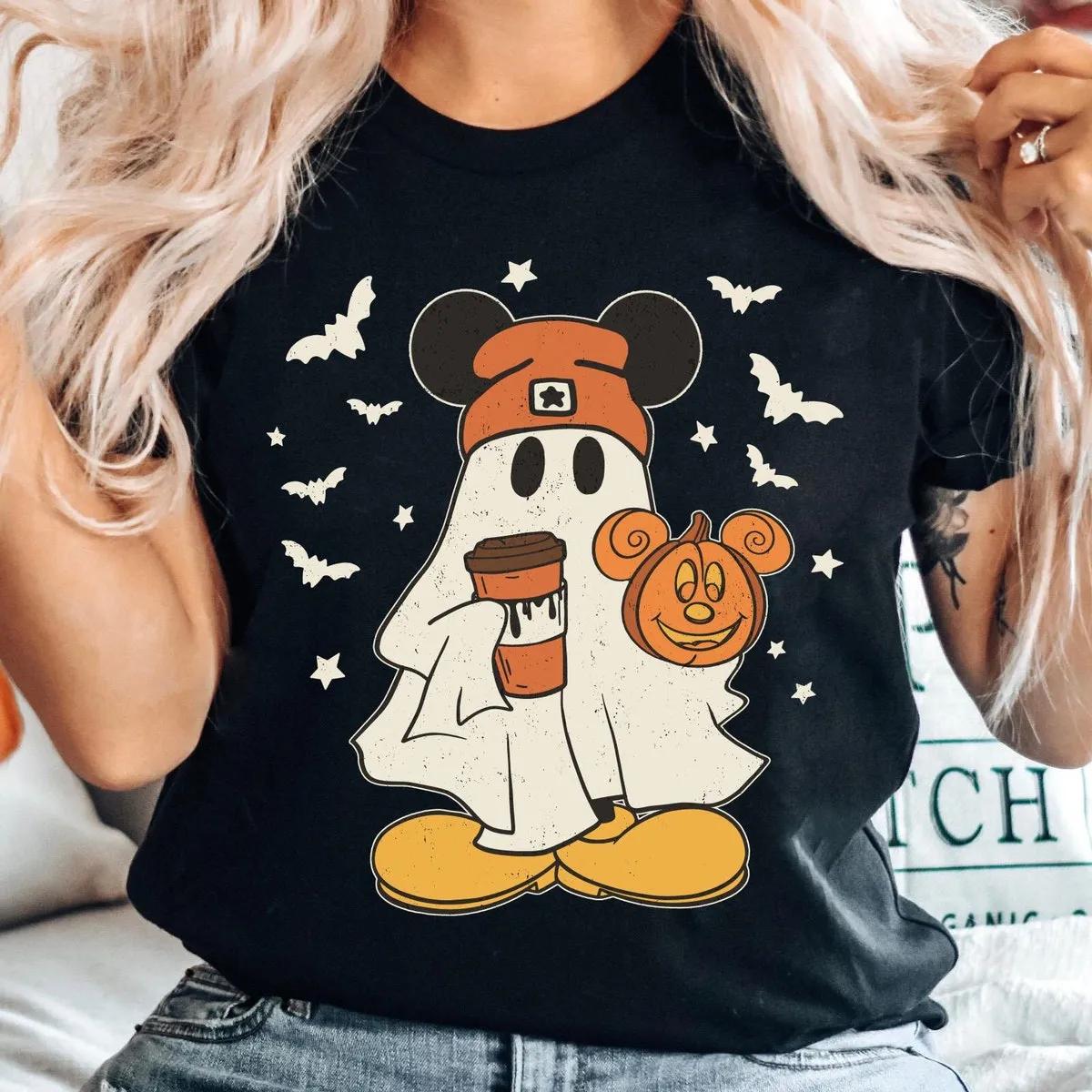 Mickey Boo Ghost Coffee Pumpkin Shirt 1