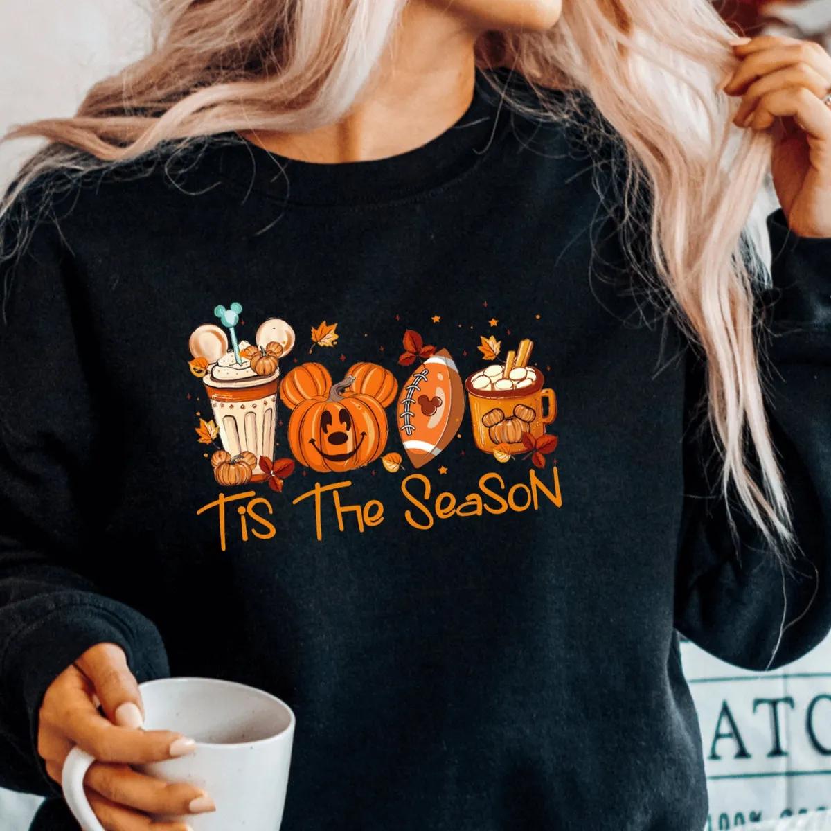 Mickey Ears Disney Halloween Coffee Tis The Season Shirt 1