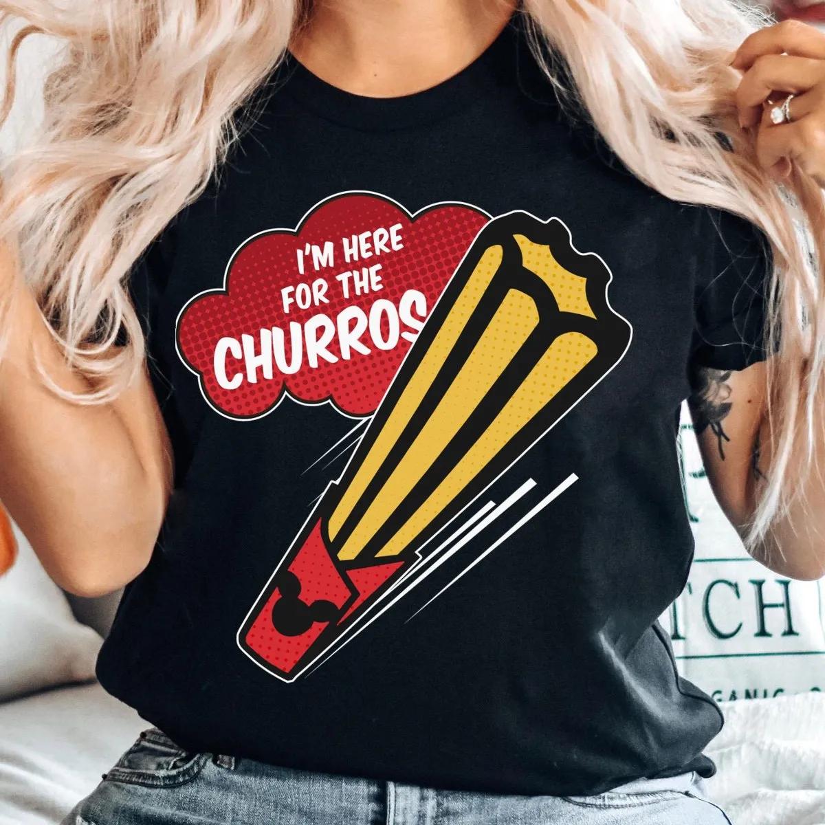 Mickey Ears Food Snacks Im Here For The Churros Shirt 1