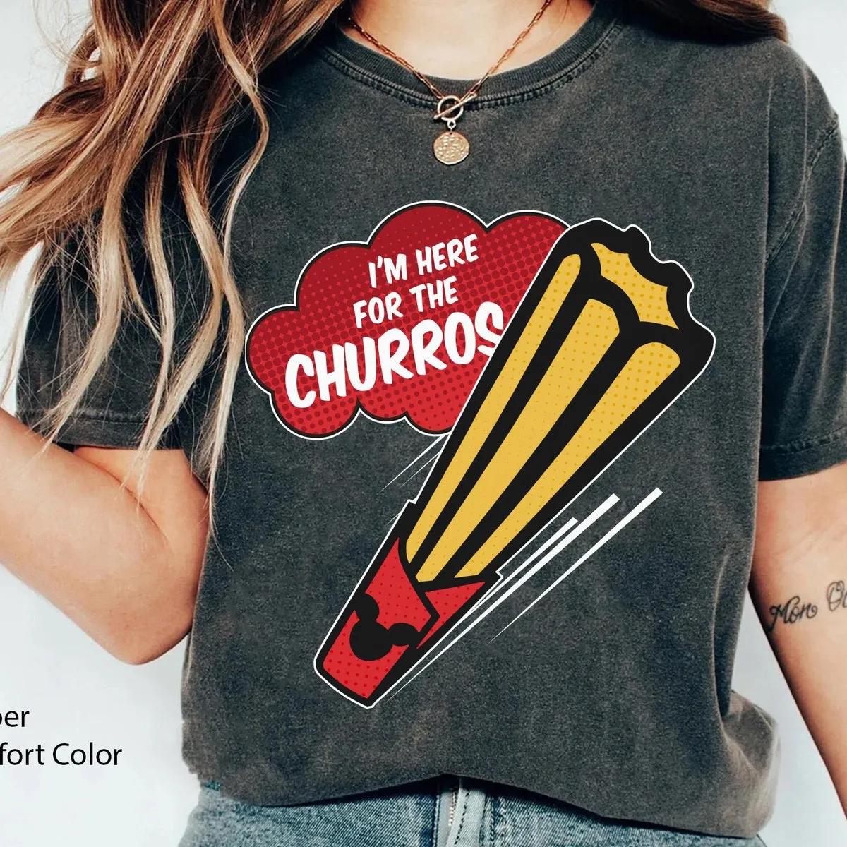 Mickey Ears Food Snacks Im Here For The Churros Shirt 3