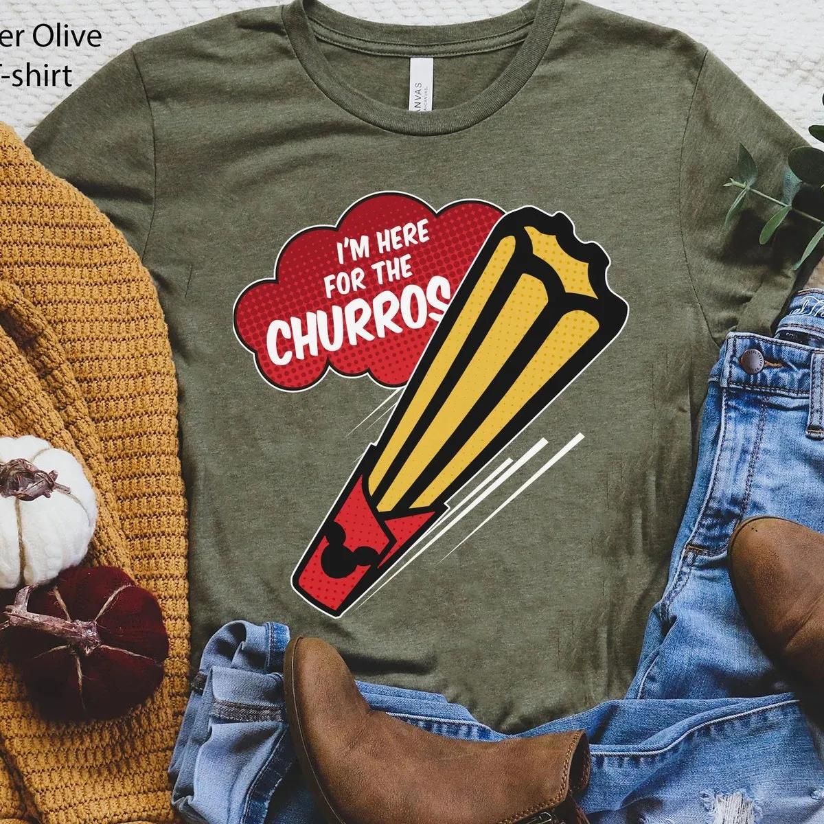 Mickey Ears Food Snacks Im Here For The Churros Shirt 4