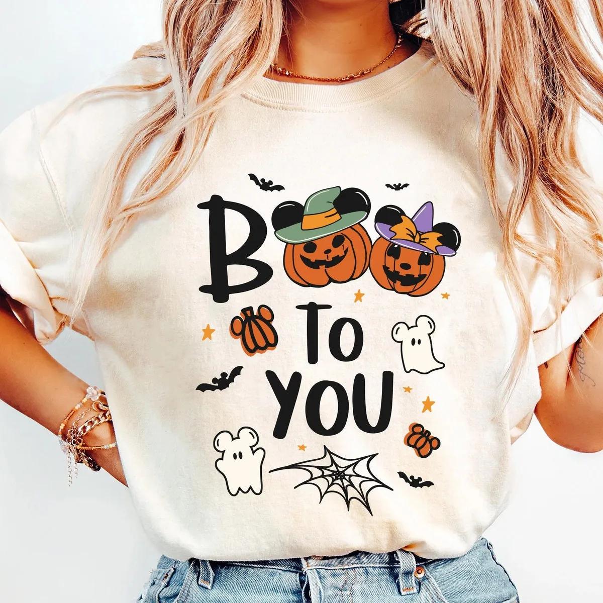 Mickey Ghost Pumpkin Boo To You Halloween Shirt 1