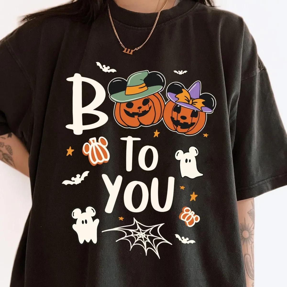 Mickey Ghost Pumpkin Boo To You Halloween Shirt 2