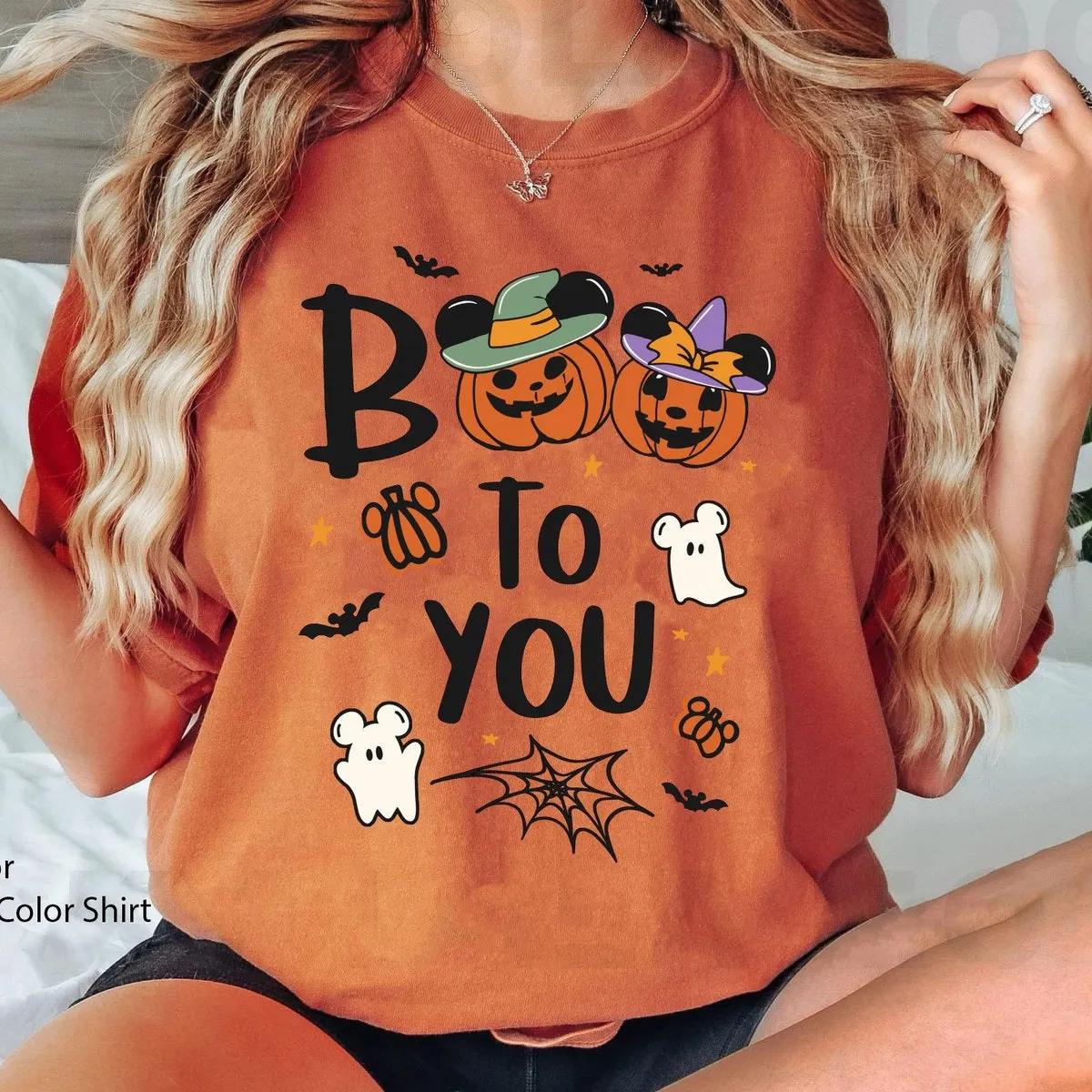 Mickey Ghost Pumpkin Boo To You Halloween Shirt 3