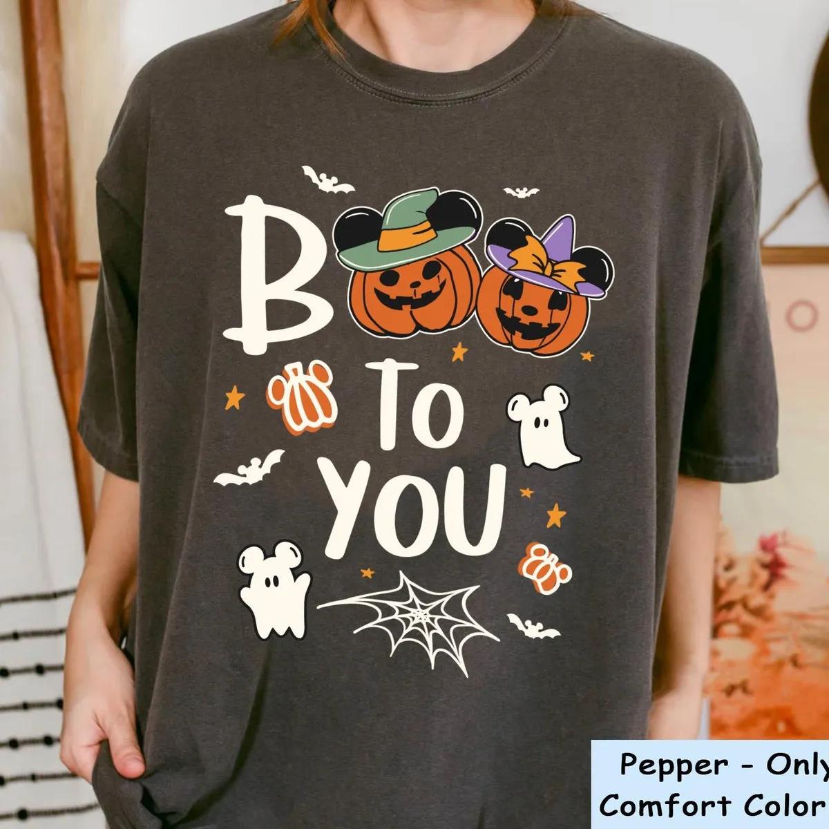 Mickey Ghost Pumpkin Boo To You Halloween Shirt 4