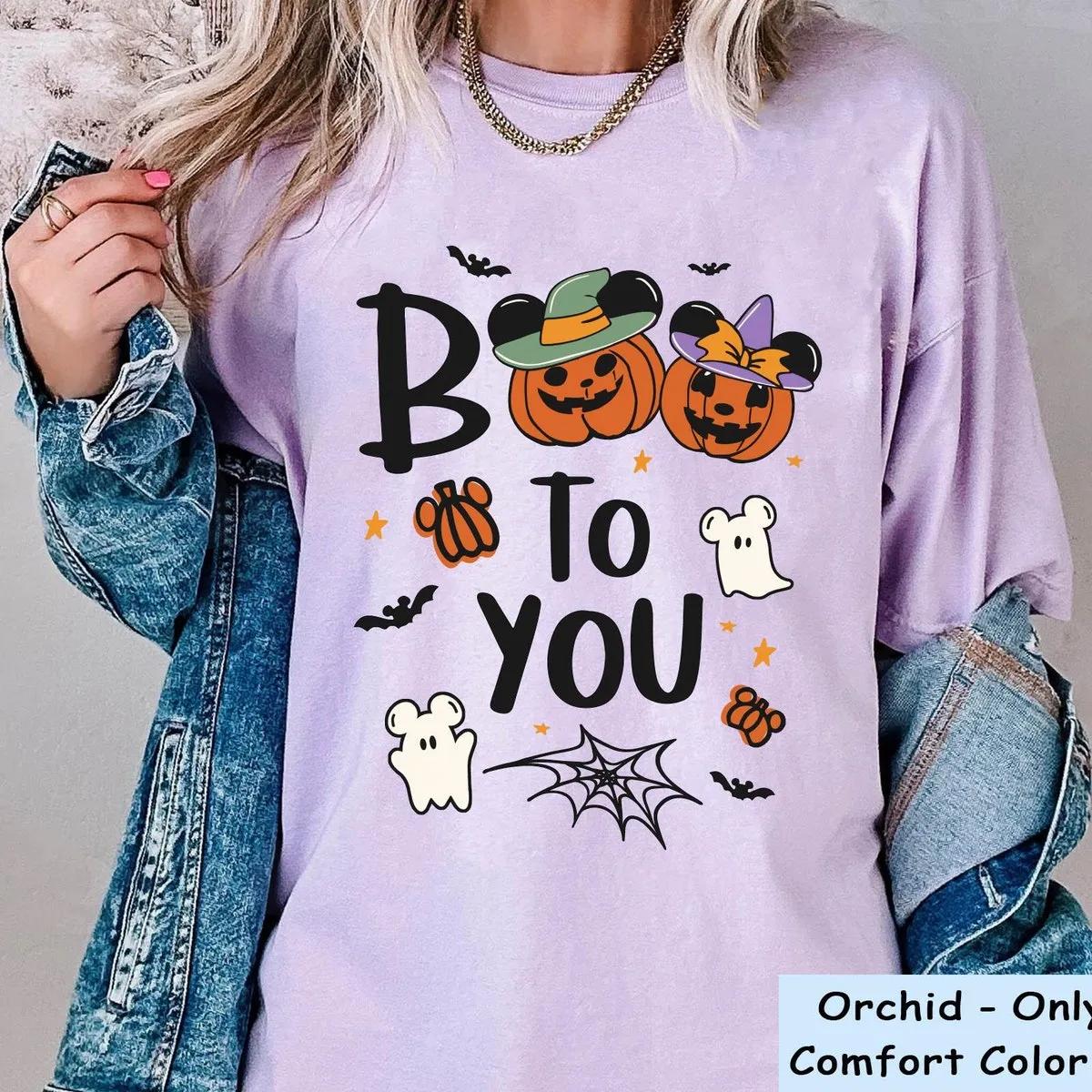 Mickey Ghost Pumpkin Boo To You Halloween Shirt 5